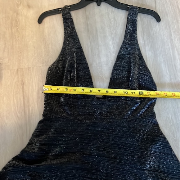 Urban Outfitters Plunging Neckline Sparkle Glitter Dress - Picture 8 of 9